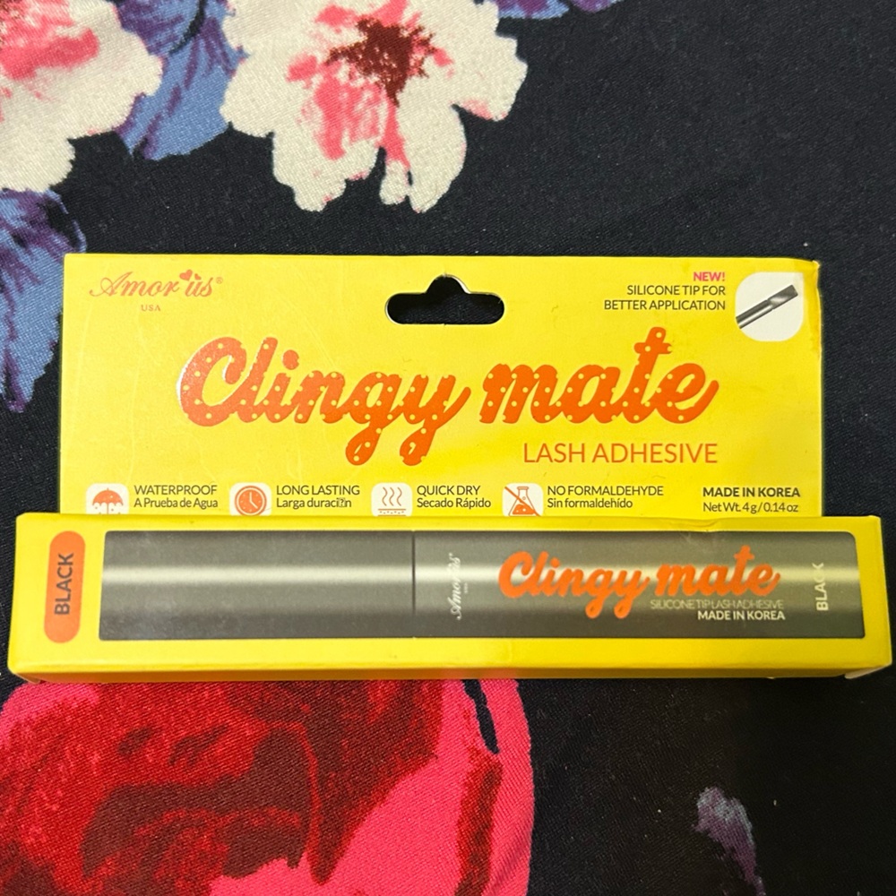 New Amorus Clingy Mate Lash Adhesive Silicone Tip Long-lasting in Black